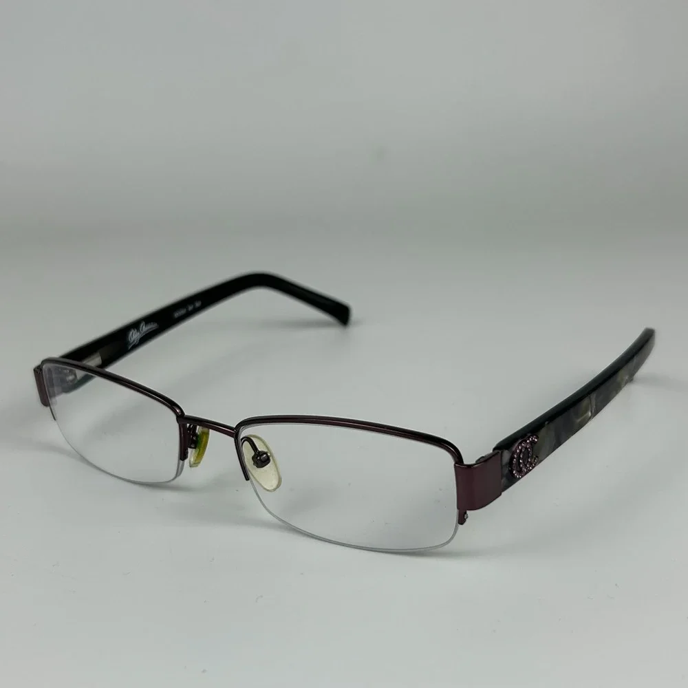 Oleg Cassini OC0326 Women Eyeglasses Semi-Rimless Frame‎ Acetate 53-18-135mm